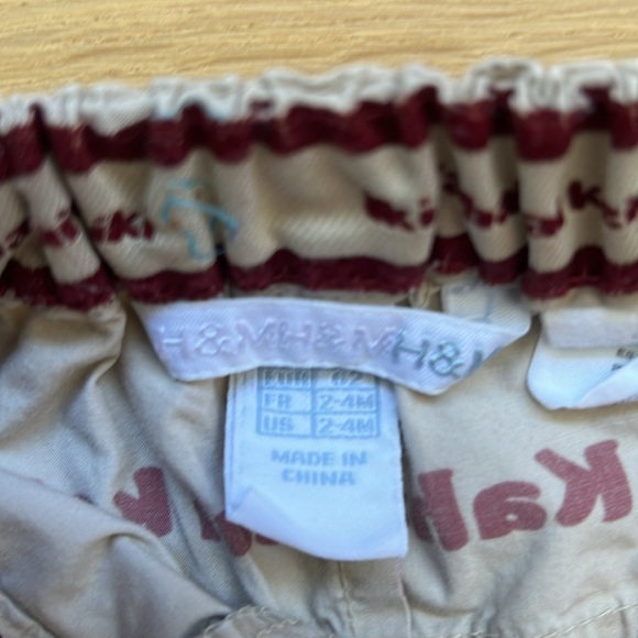 H&M Baby Girl's Cargo Chino Shorts Tan 2-4M - Picture 4 of 7